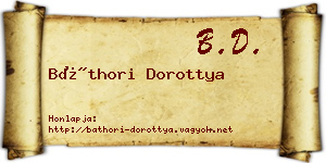 Báthori Dorottya névjegykártya