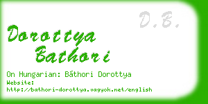 dorottya bathori business card